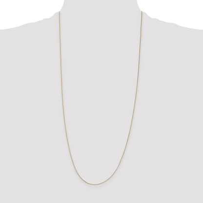 14K 30 inch .5mm Box with Spring Ring Clasp Chain