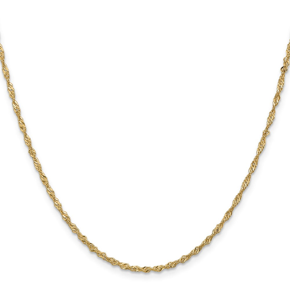 14K 18 inch 1.70mm Singapore with Lobster Clasp Chain