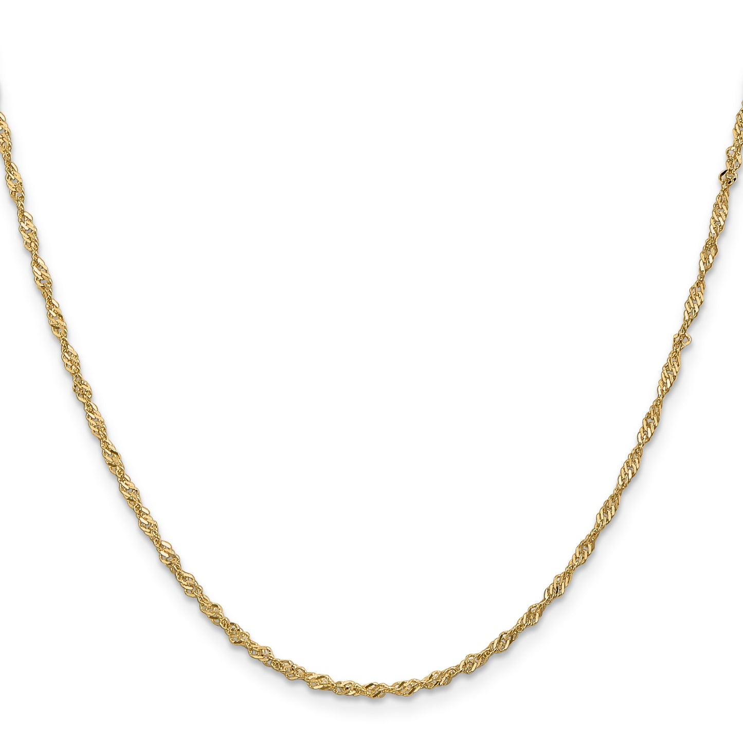 14K 16 inch 1.70mm Singapore with Lobster Clasp Chain