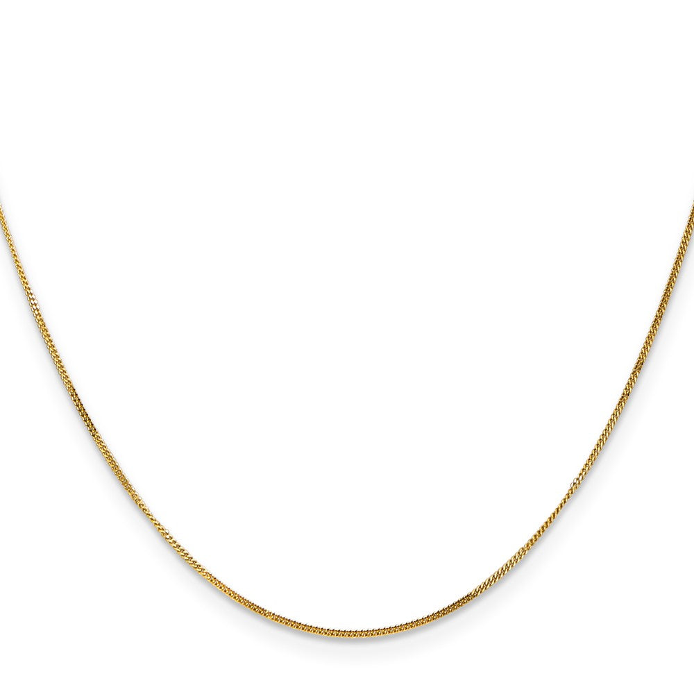 14K 16 inch .9mm Curb  with Spring Ring Clasp Pendant Chain