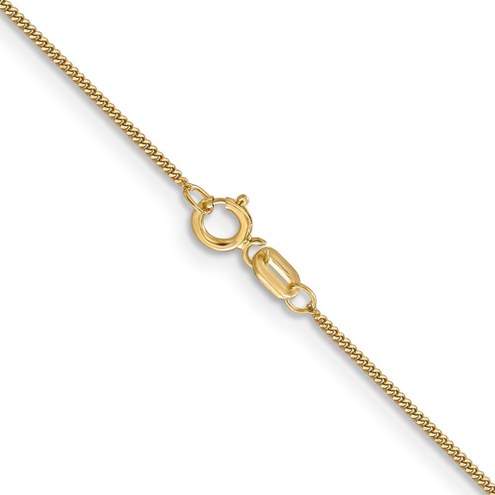 14K 16 inch .9mm Curb  with Spring Ring Clasp Pendant Chain