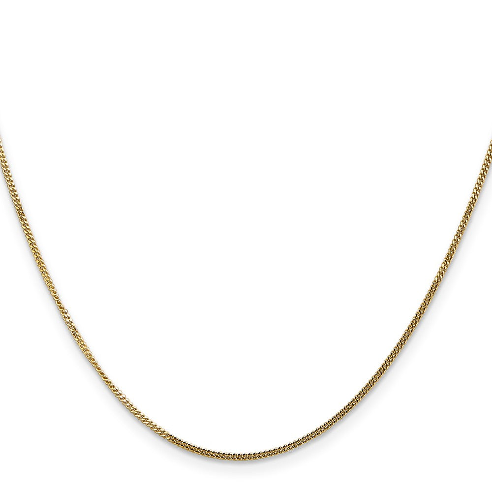 14K 18 inch 1.4mm Curb  with Spring Ring Clasp Pendant Chain