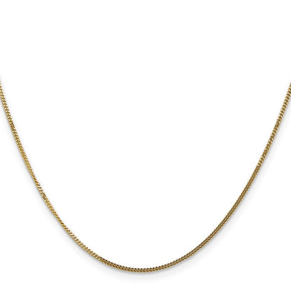 14k 1.3mm Curb Pendant Chain