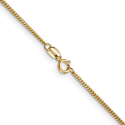 14K 18 inch 1.4mm Curb  with Spring Ring Clasp Pendant Chain