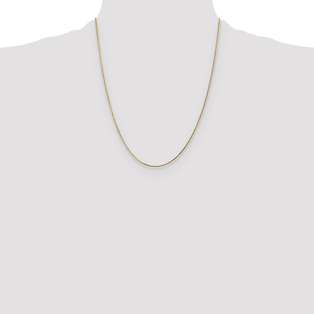 14k 1.3mm Curb Pendant Chain