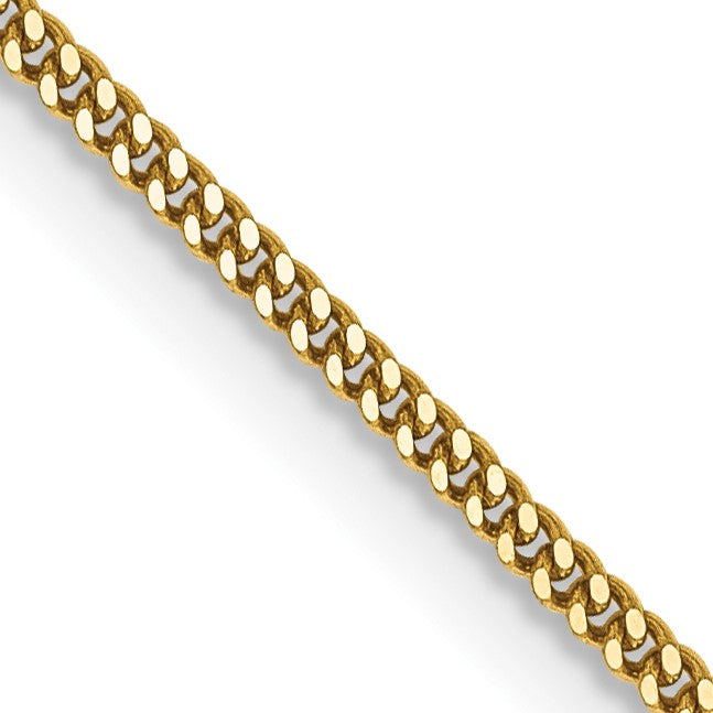 14K 16 inch 1.4mm Curb  with Spring Ring Clasp Pendant Chain