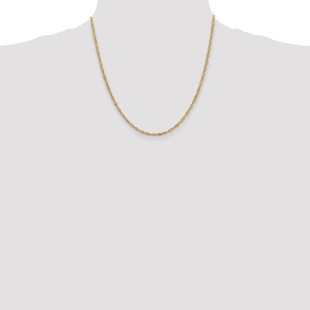 14K 20 inch 2mm Singapore with Lobster Clasp Chain