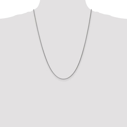 14K White Gold 24 inch 1.7mm Spiga with Lobster Clasp Chain