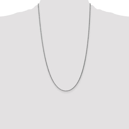 14K White Gold 26 inch 1.7mm Spiga with Lobster Clasp Chain