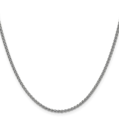 14K White Gold 16 inch 2.1mm Spiga with Lobster Clasp Chain
