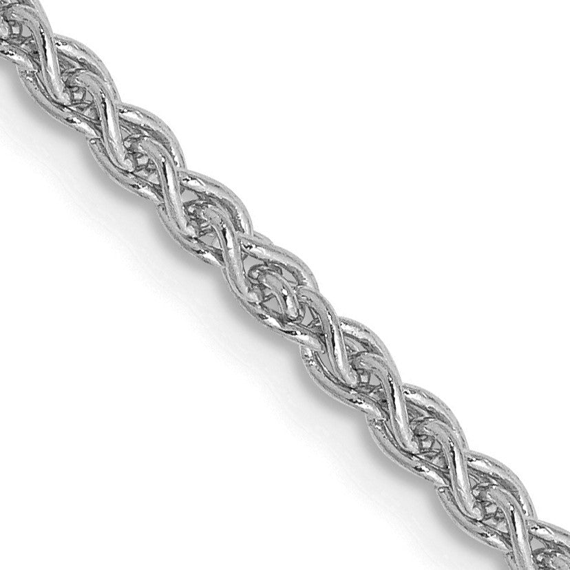 14K White Gold 20 inch 2.1mm Spiga with Lobster Clasp Chain