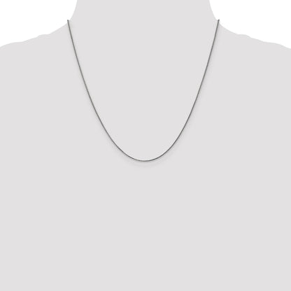 14K White Gold 20 inch 1.05mm Diamond-cut Spiga with Spring Ring Clasp Chain