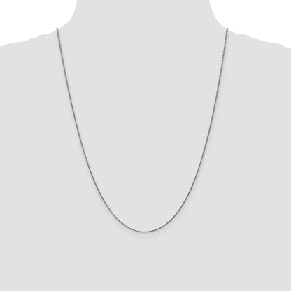 14K White Gold 24 inch 1.05mm Diamond-cut Spiga with Spring Ring Clasp Chain