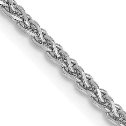 14K White Gold 16 inch 1.7mm Diamond-cut Spiga with Lobster Clasp Chain