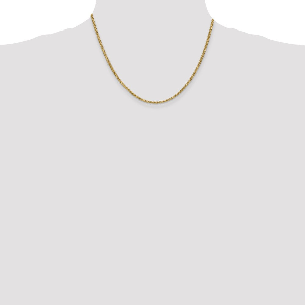 14K 18 inch 2.1mm Spiga with Lobster Clasp Chain