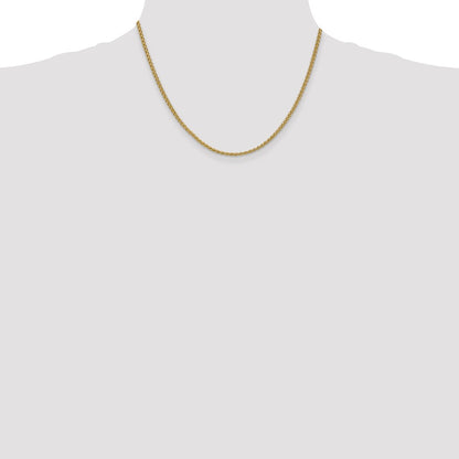 14K 18 inch 2.1mm Spiga with Lobster Clasp Chain