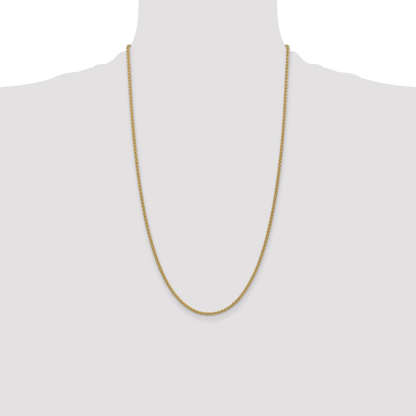 14K 26 inch 2.1mm Spiga with Lobster Clasp Chain