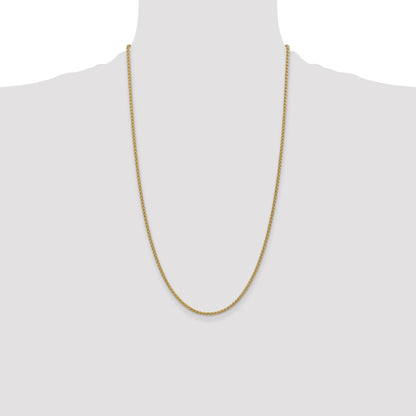 14K 26 inch 2.1mm Spiga with Lobster Clasp Chain