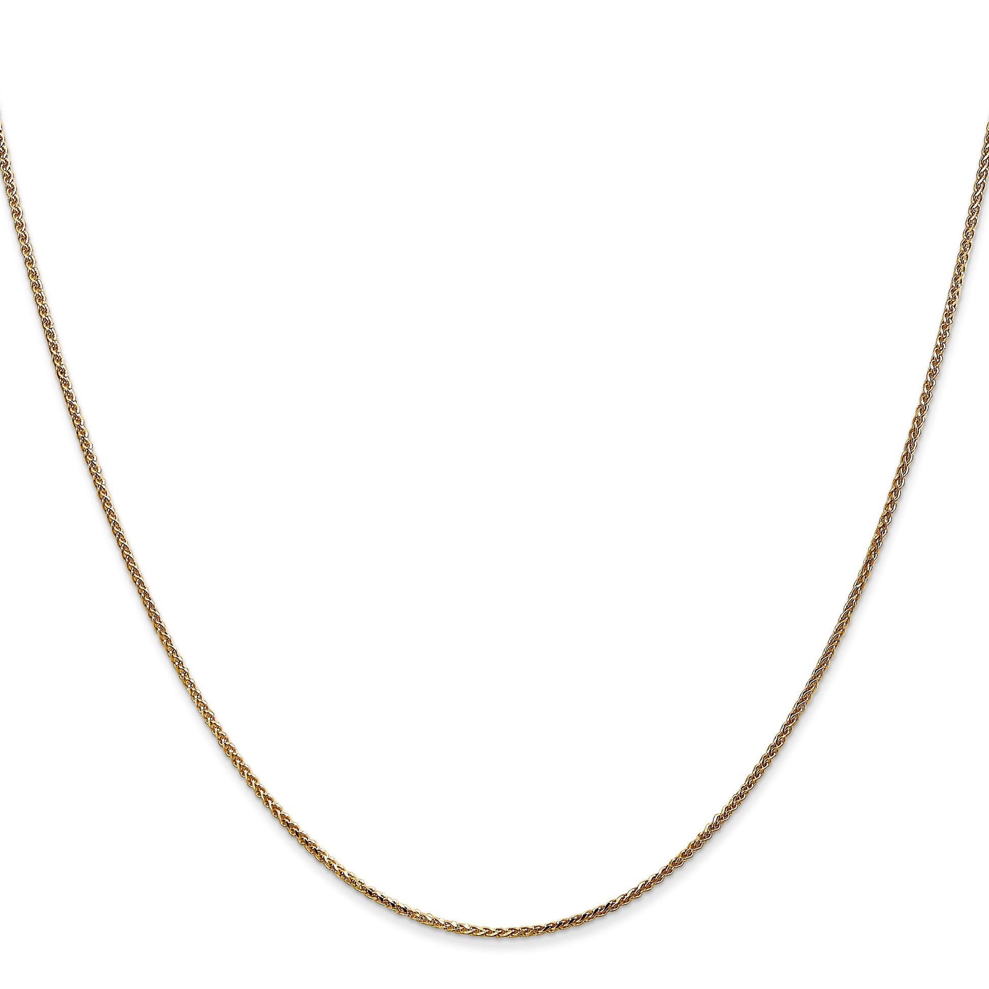 14K 30 inch 1.05mm Diamond-cut Spiga with Spring Ring Clasp Chain