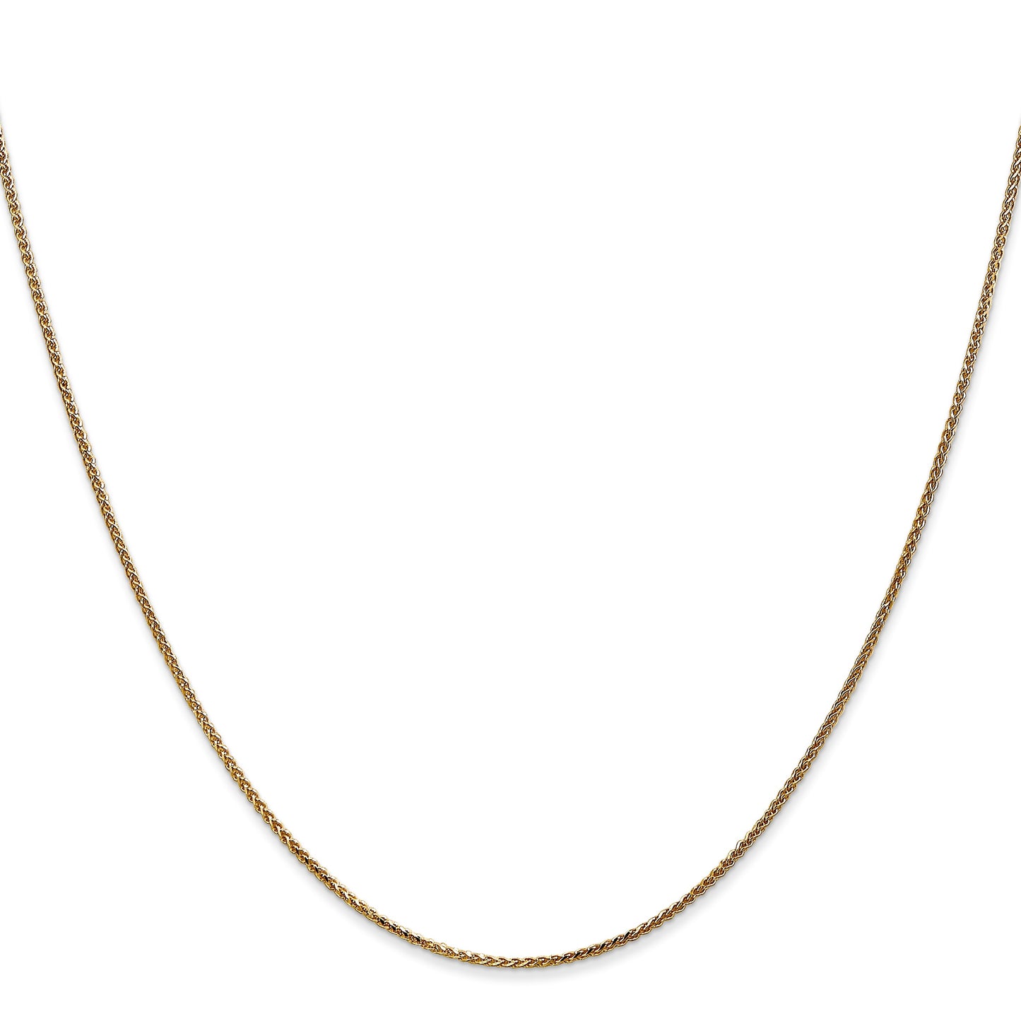 14K 22 inch 1.05mm Diamond-cut Spiga with Spring Ring Clasp Chain