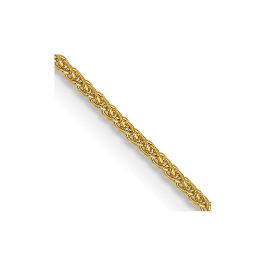 14K 18 inch 1.05mm Diamond-cut Spiga with Spring Ring Clasp Chain