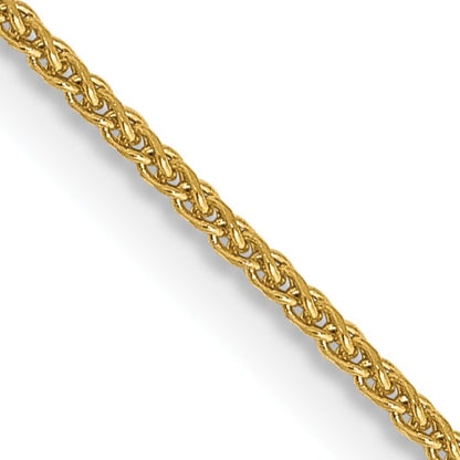 14K 22 inch 1.05mm Diamond-cut Spiga with Spring Ring Clasp Chain