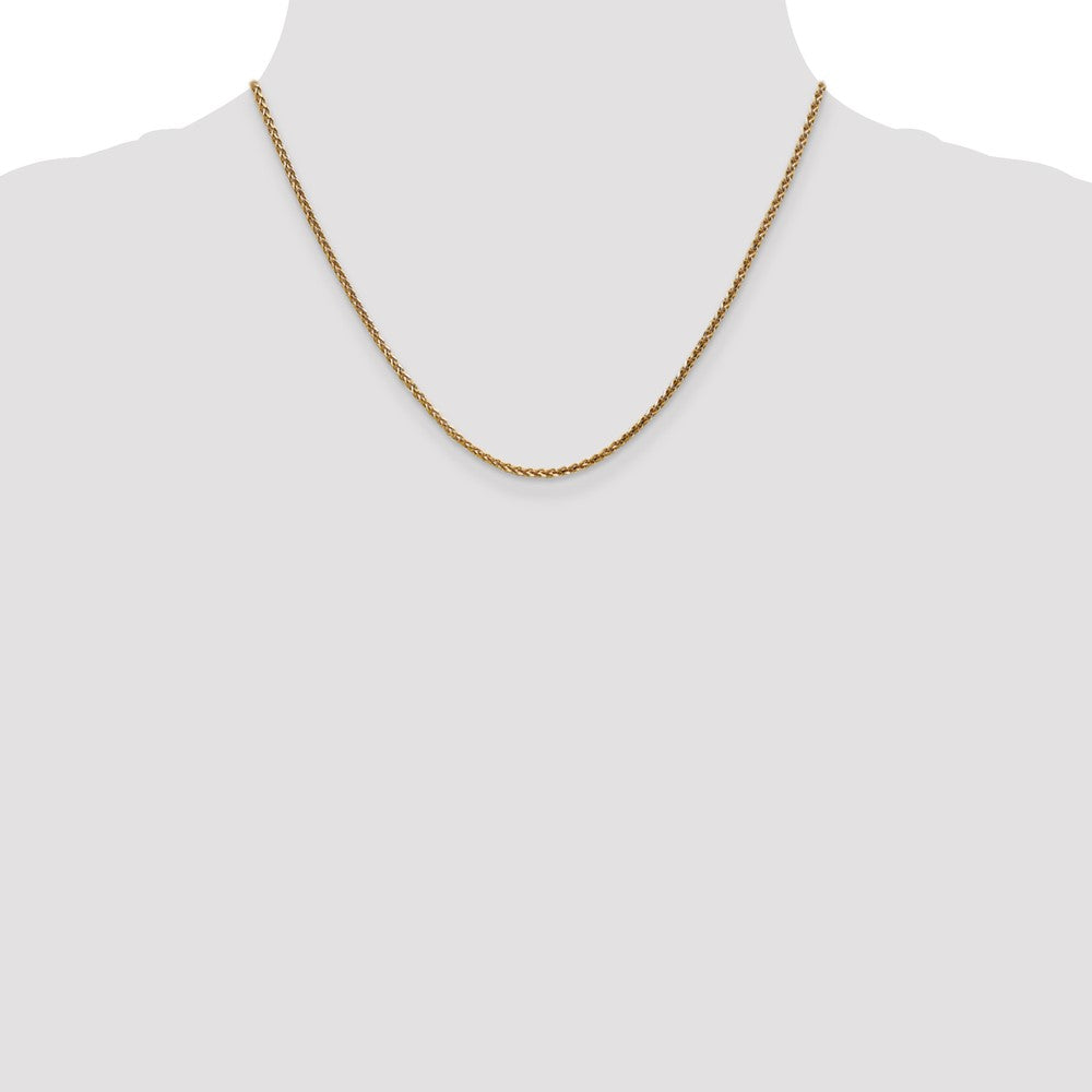 14K 18 inch 2.1mm Diamond-cut Spiga with Lobster Clasp Chain