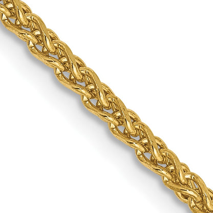 14K 26 inch 2.1mm Diamond-cut Spiga with Lobster Clasp Chain