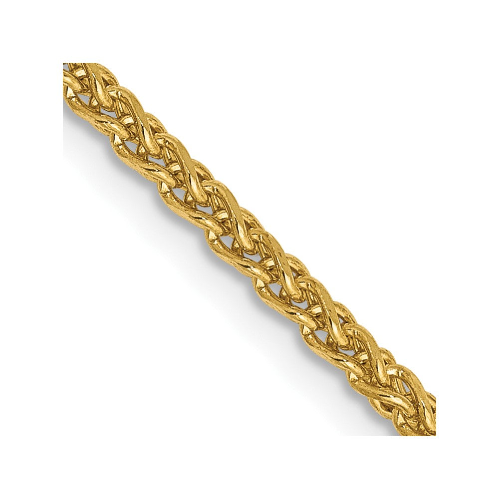 14K 20 inch 2.1mm Diamond-cut Spiga with Lobster Clasp Chain