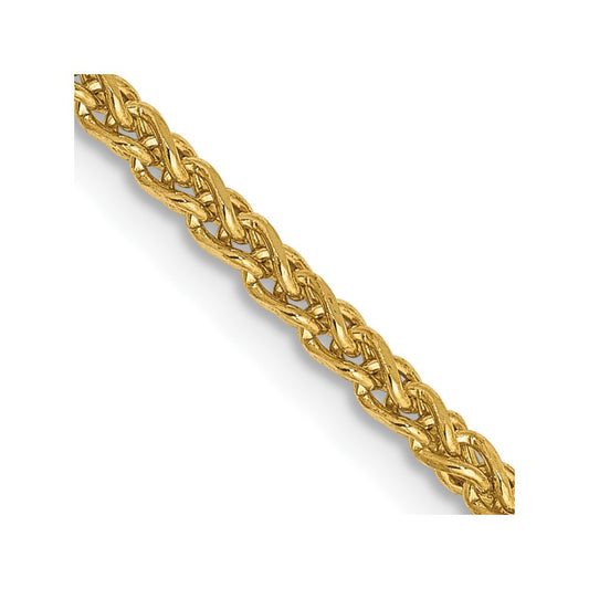 14K 16 inch 2.1mm Diamond-cut Spiga with Lobster Clasp Chain