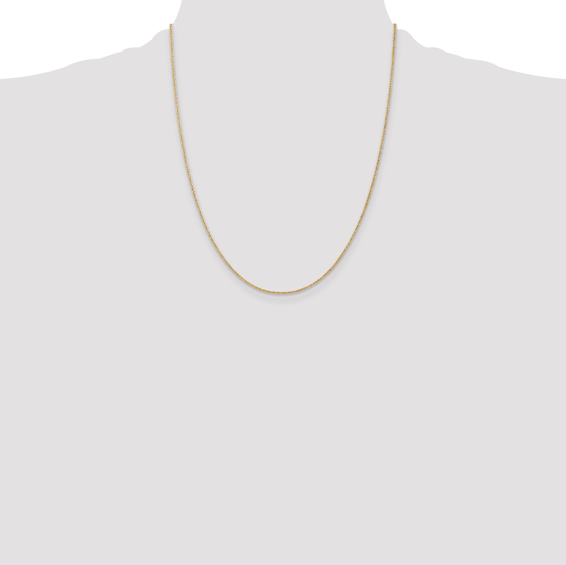 14K 22 inch 1.05mm Spiga with Lobster Clasp Chain