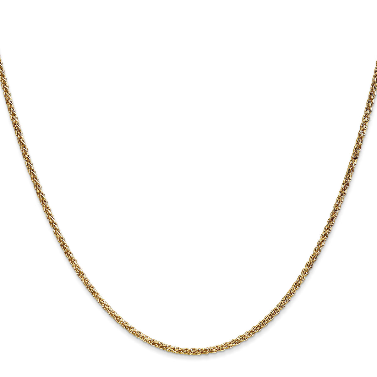 14K 22 inch 1.7mm Spiga with Lobster Clasp Chain