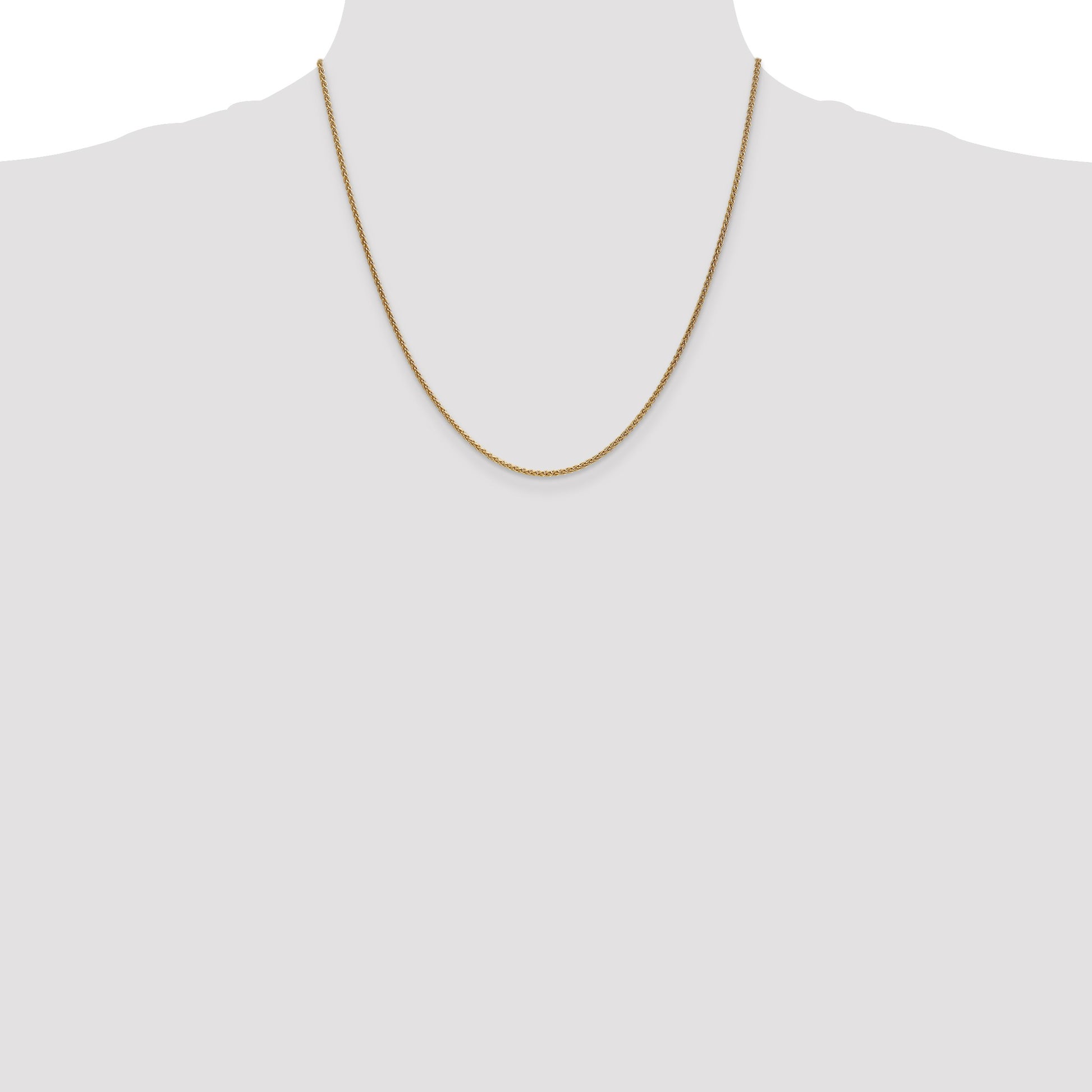 14K 20 inch 1.7mm Spiga with Lobster Clasp Chain