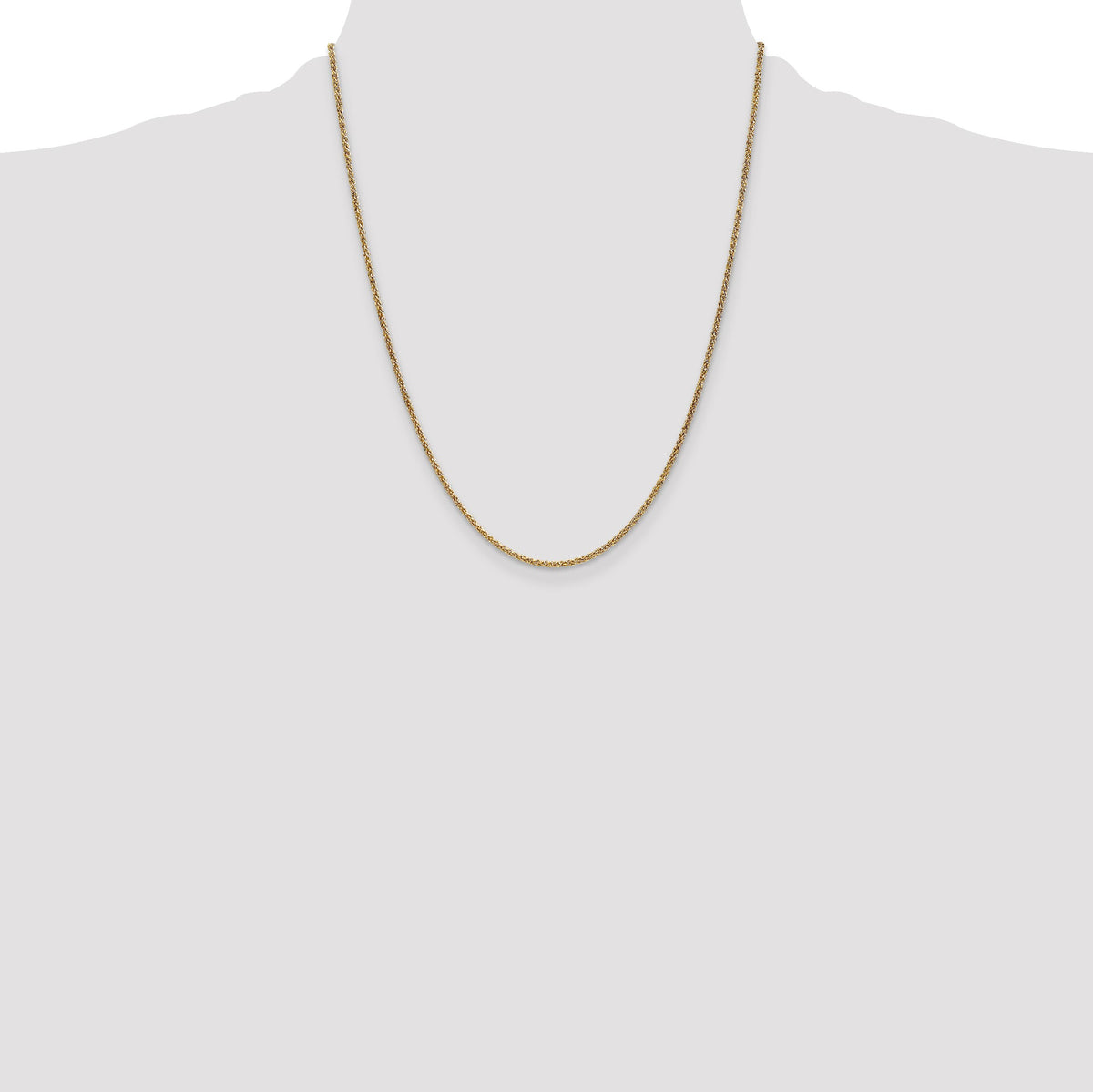 14K 22 inch 1.7mm Spiga with Lobster Clasp Chain