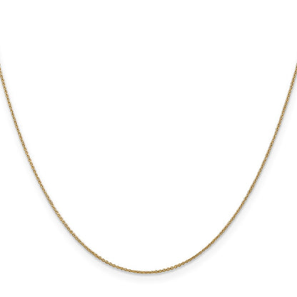 14K 14 inch .75mm Cable with Spring Ring Clasp Pendant Chain