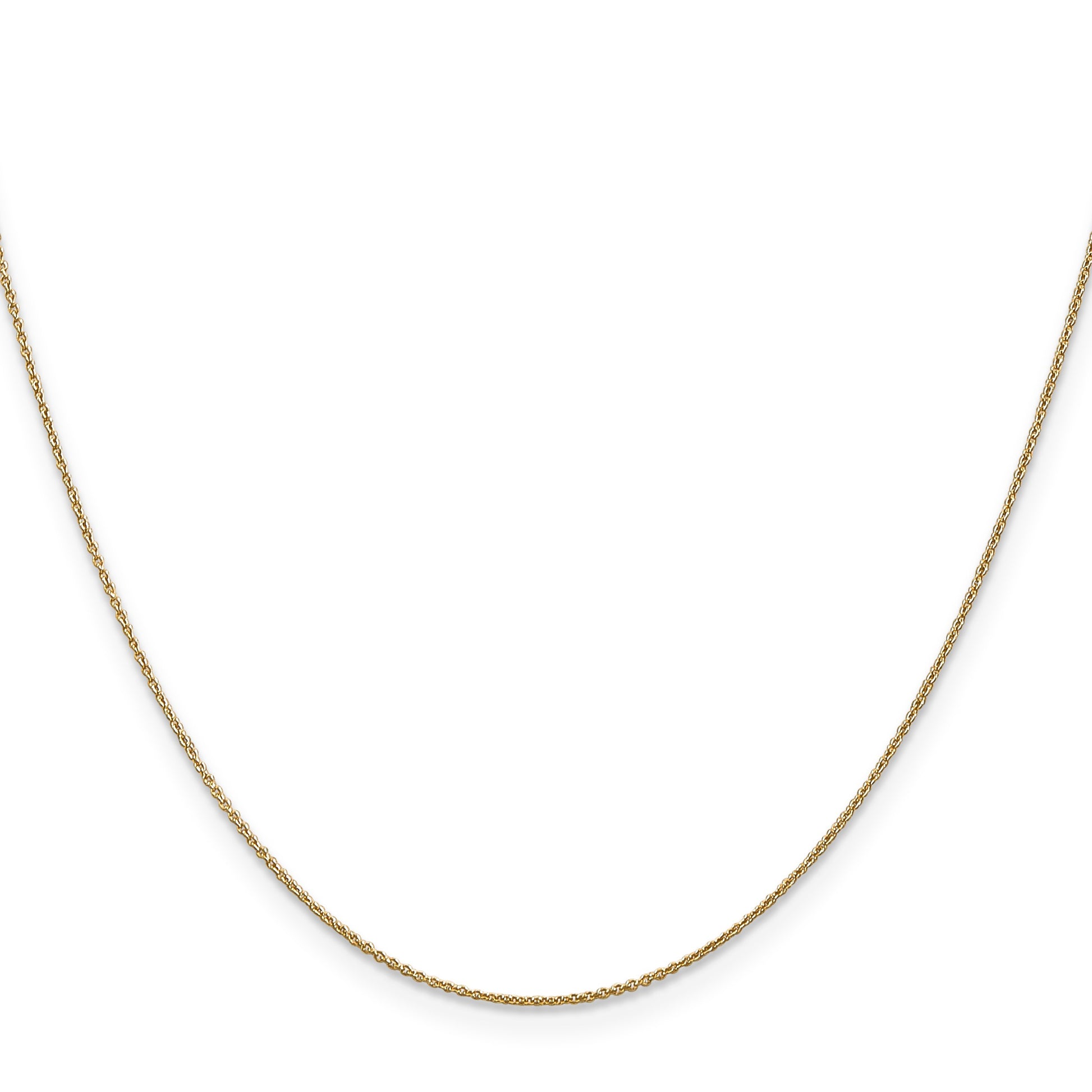 14k .75mm Round Open Link Cable Chain