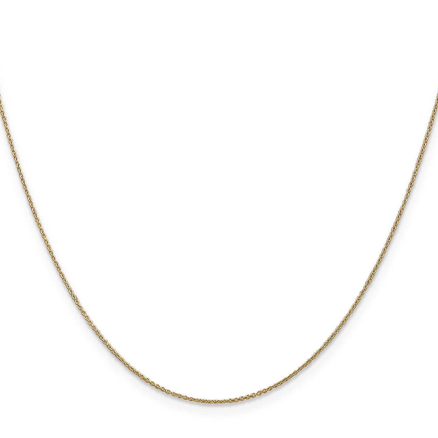 14K 14 inch .75mm Cable with Spring Ring Clasp Pendant Chain