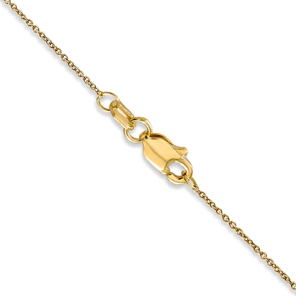 14K 14 inch .75mm Cable with Spring Ring Clasp Pendant Chain