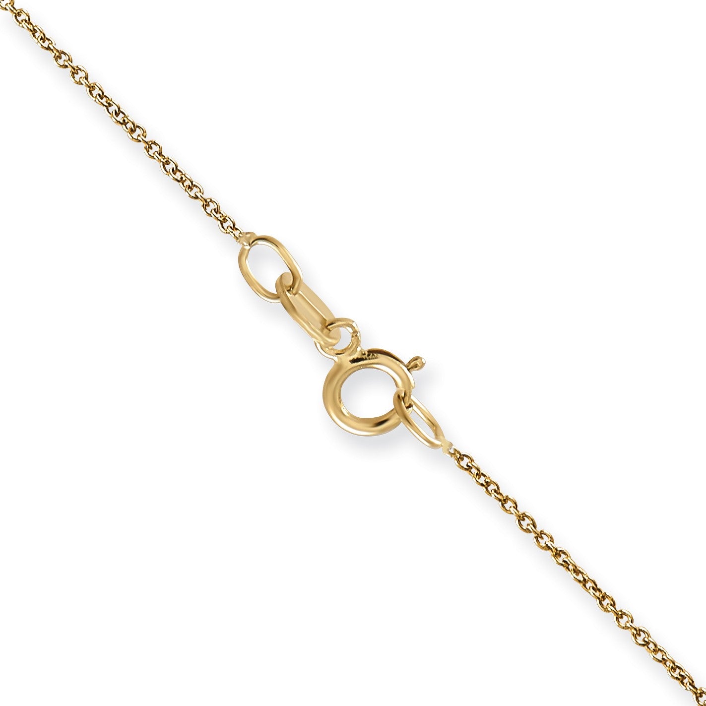 14K 24 inch .75mm Cable with Spring Ring Clasp Pendant Chain