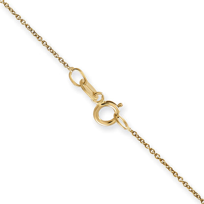 14K 14 inch .75mm Cable with Spring Ring Clasp Pendant Chain