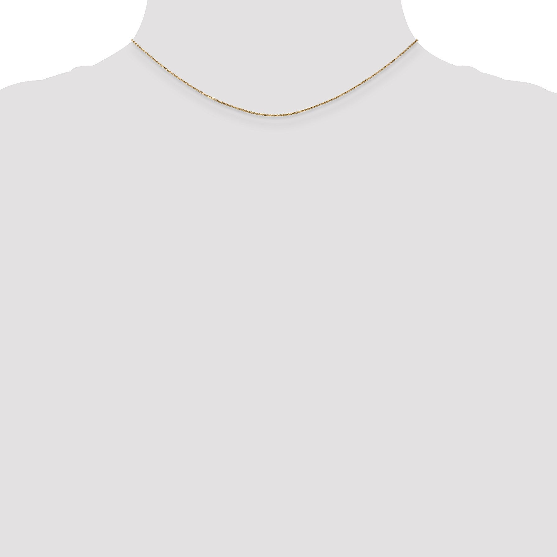 14K 14 inch .75mm Cable with Spring Ring Clasp Pendant Chain