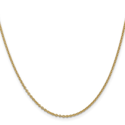 14K 18 inch 1.8mm Forzantine Cable with Lobster Clasp Chain