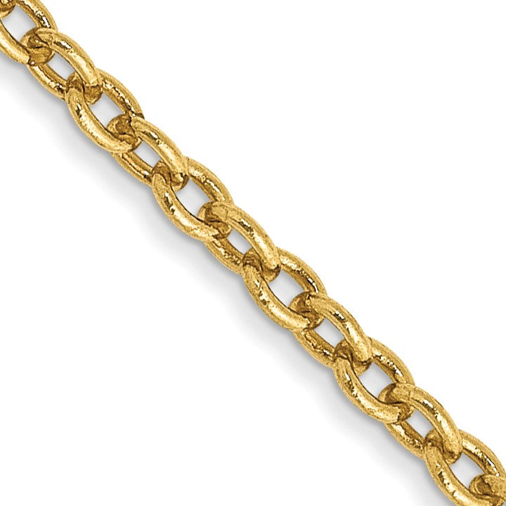 14K 20 inch 1.8mm Forzantine Cable with Lobster Clasp Chain