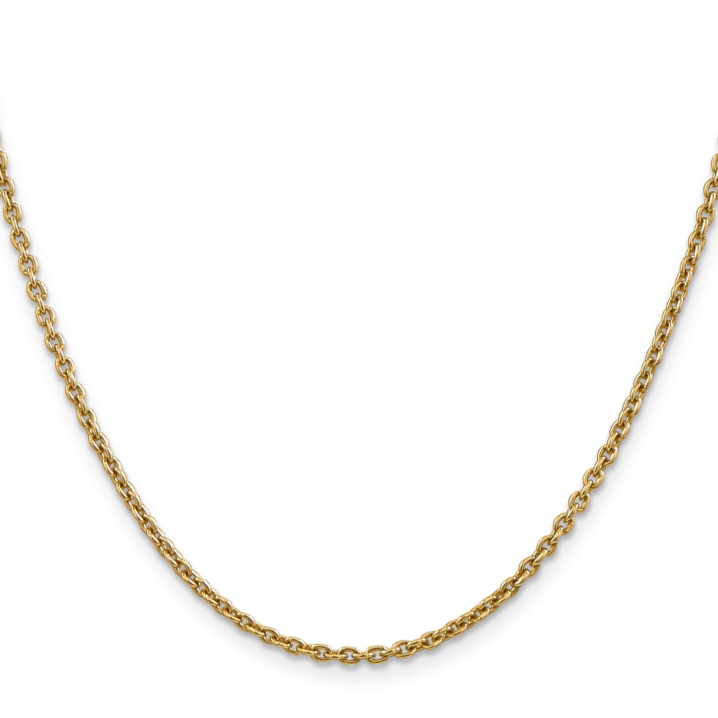 14K 18 inch 2.2mm Forzantine Cable with Lobster Clasp Chain