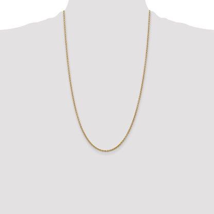 14K 26 inch 2.2mm Forzantine Cable with Lobster Clasp Chain