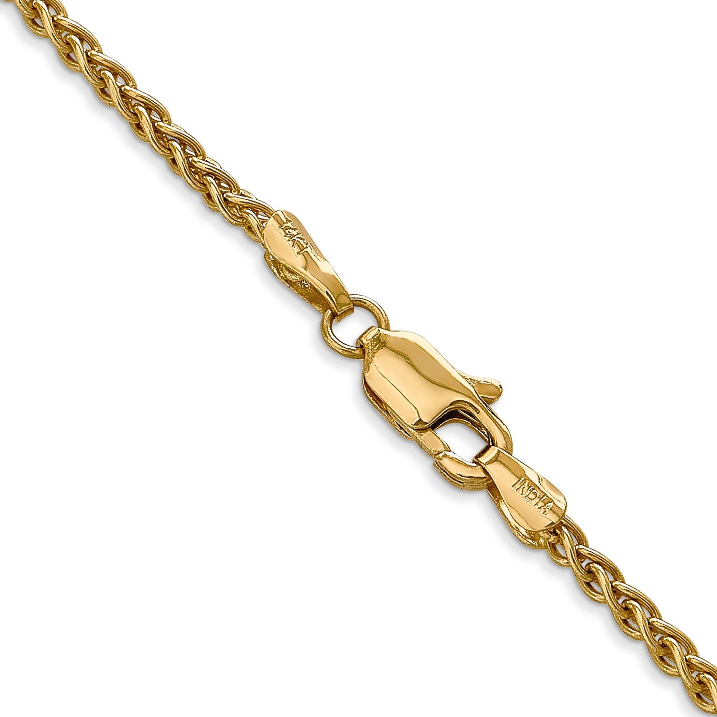 14K 22 inch 2.5mm Spiga with Lobster Clasp Chain