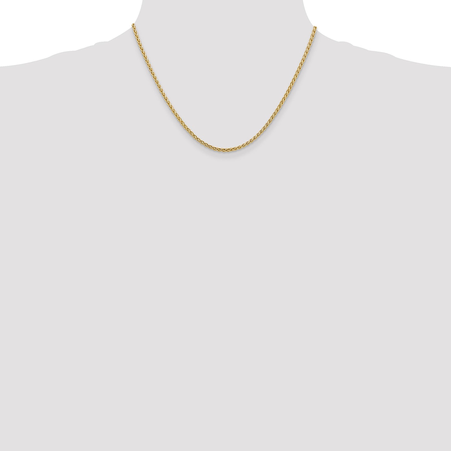 14K 18 inch 2.5mm Spiga with Lobster Clasp Chain