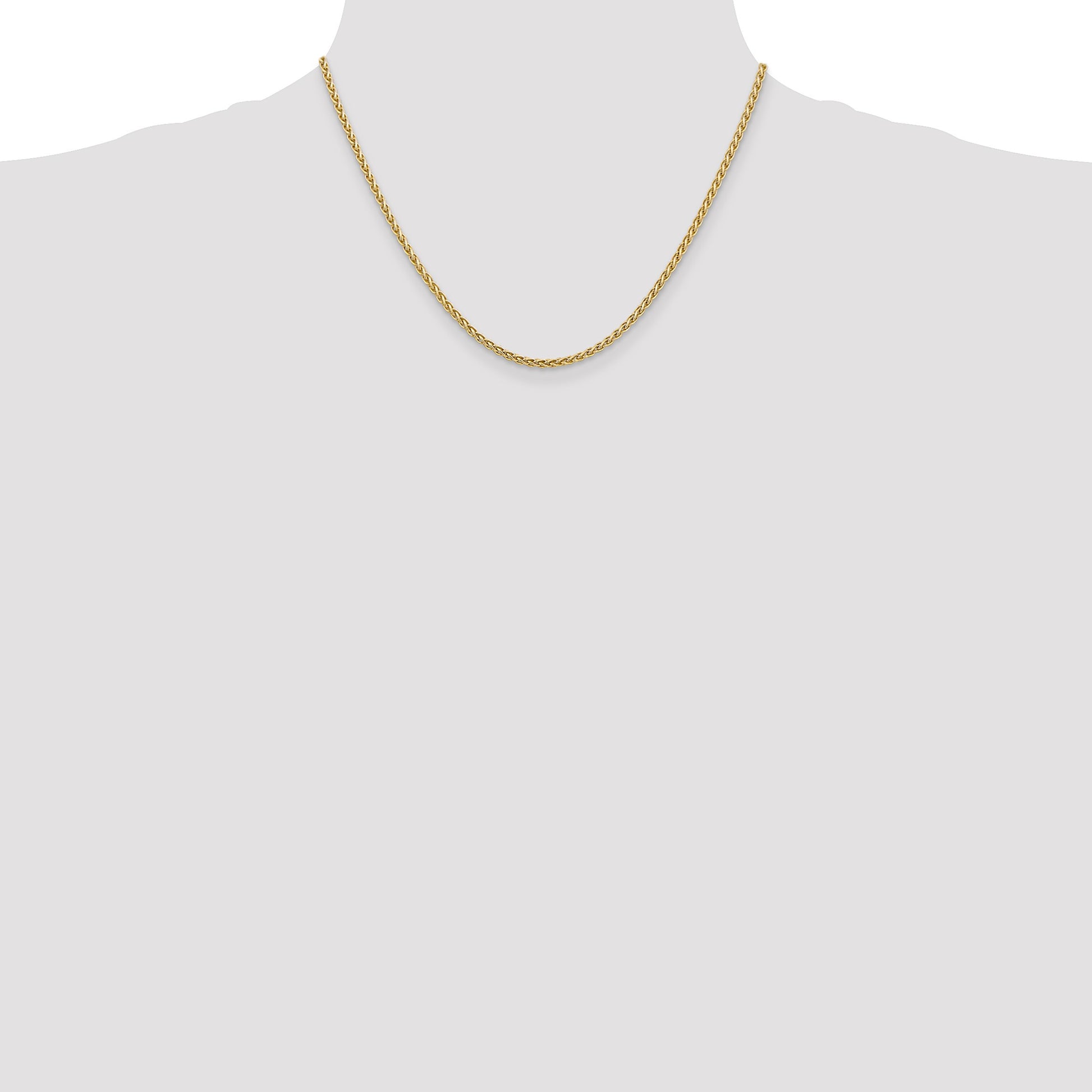 14K 18 inch 2.5mm Spiga with Lobster Clasp Chain