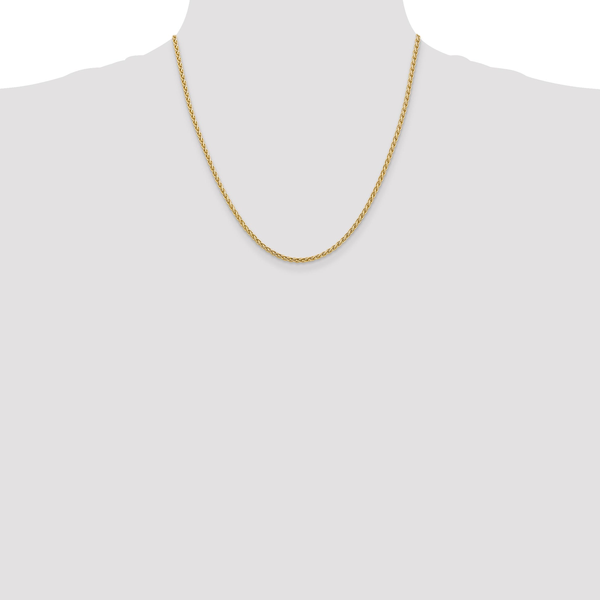 14K 20 inch 2.5mm Spiga with Lobster Clasp Chain