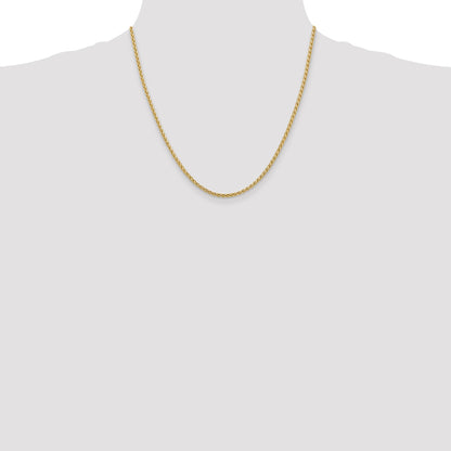 14K 20 inch 2.5mm Spiga with Lobster Clasp Chain